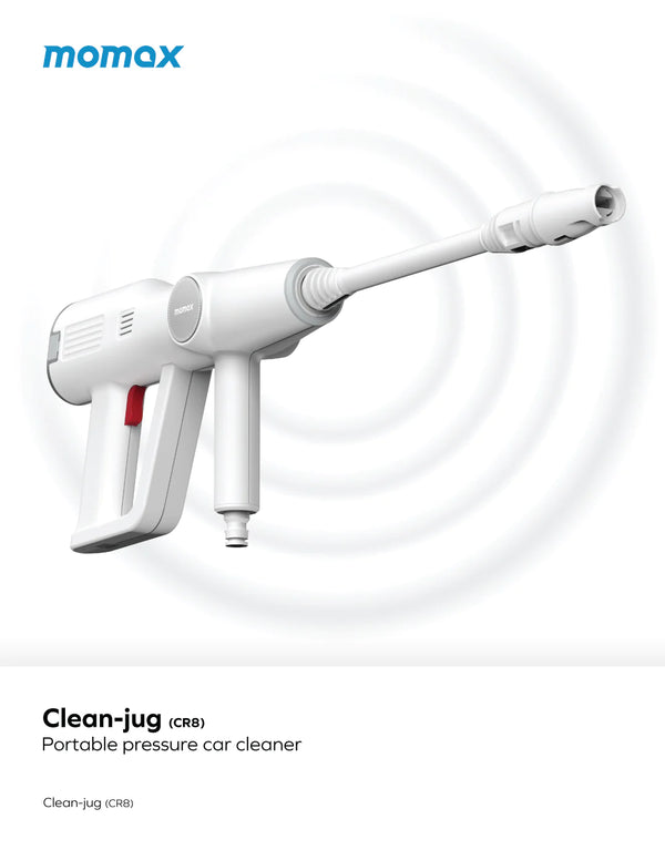 Momax Clean-Jug Portable Pressure Car Cleaner CR8W مرش السيارة شحن متنقل