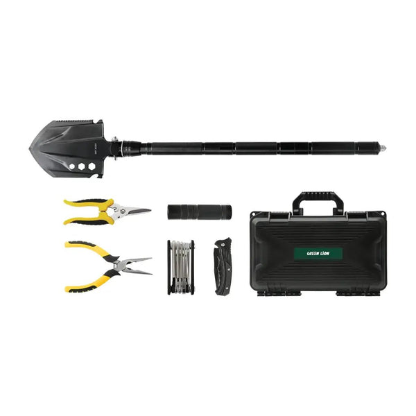 Green Lion Survival X9 Outdoor Tool Kit - Black - Eufy iraq