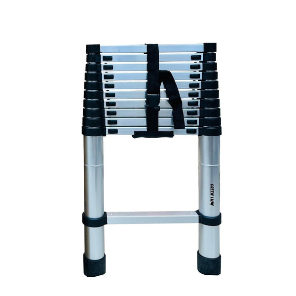 Green Lion Telescopic Ladder 3.2m Single Side - Gray - Eufy iraq