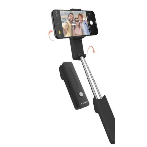 Porodo Lifestyle Ultra - Compact Bluetooth Selfie Stick – Black - Eufy iraq