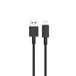 Porodo USB A to Lightning PVC Cable 1.2m – Black - Eufy iraq