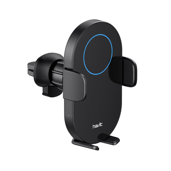 ستاند سيارة وشاحن لاسلكي Havit W3018 شاحن لاسلكي سريع بقوة 15W وحامل هاتف للسيارة باللون الأسود - Eufy iraq